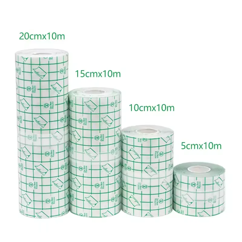 BLUENJOY Transparent Adhesive Pu Film Wound Dressing Medical Pu Dressing Roll for Wound Care