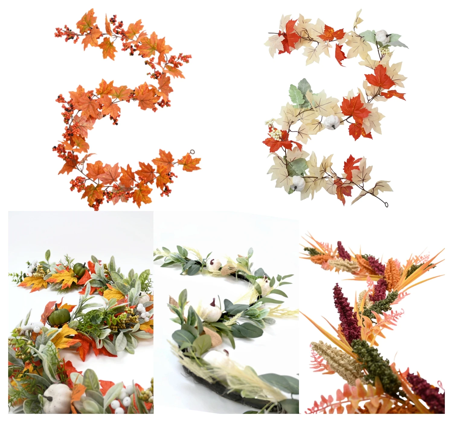 72 Inch Autumn Artificial Wheat Simulation Garland For Home Wedding Table Decor