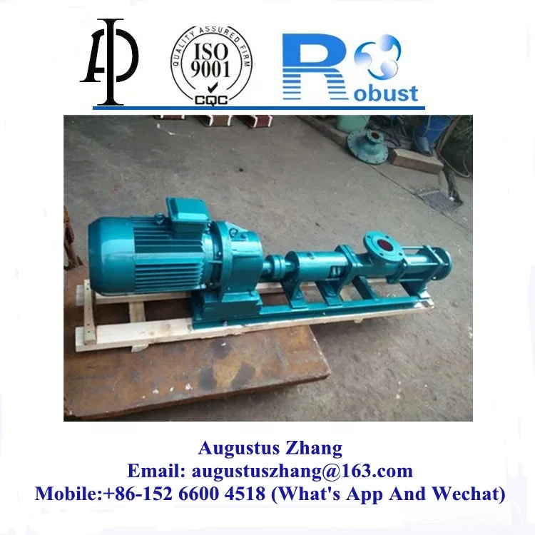 G Sanitary High Viscosity Liquid Positive Displacement Rotary Progressive Cavity Single Screw Mono Pump with Hopper