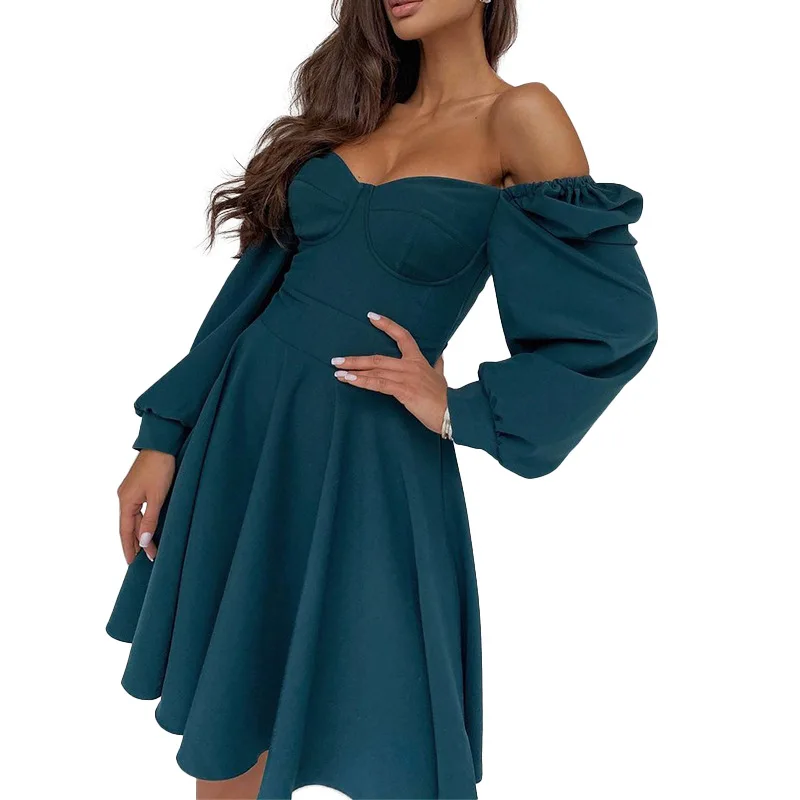 New Style Off Shoulder Bow Women Evening Dress Chiffon Dress Bridesmaid Dresses