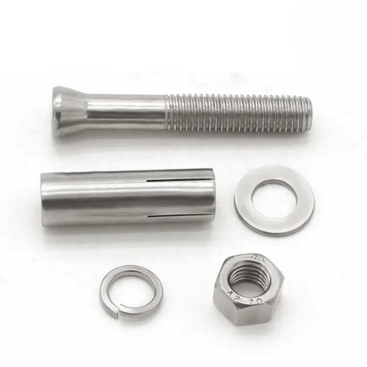 
Chinese standard 304 stainless steel expansion screw customized extended expansion anchor bolt M6*50mm 