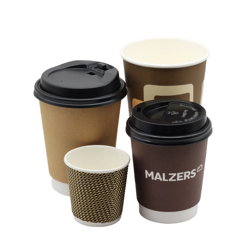 Customized Coffee Wholesale 2 Wall Kraft Manufacturing Cups for Cold Drinks 16 Oz Single Disposable Milk Tea Paper Cup