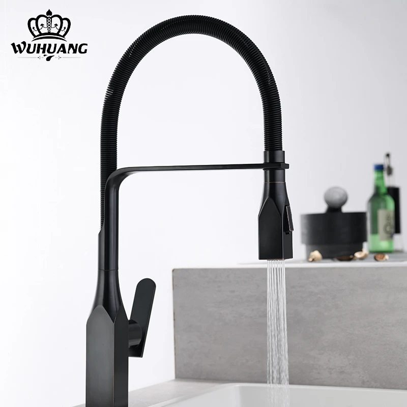 Luxury high quality pull out flexible faucet brass sink mixer kitchen faucet