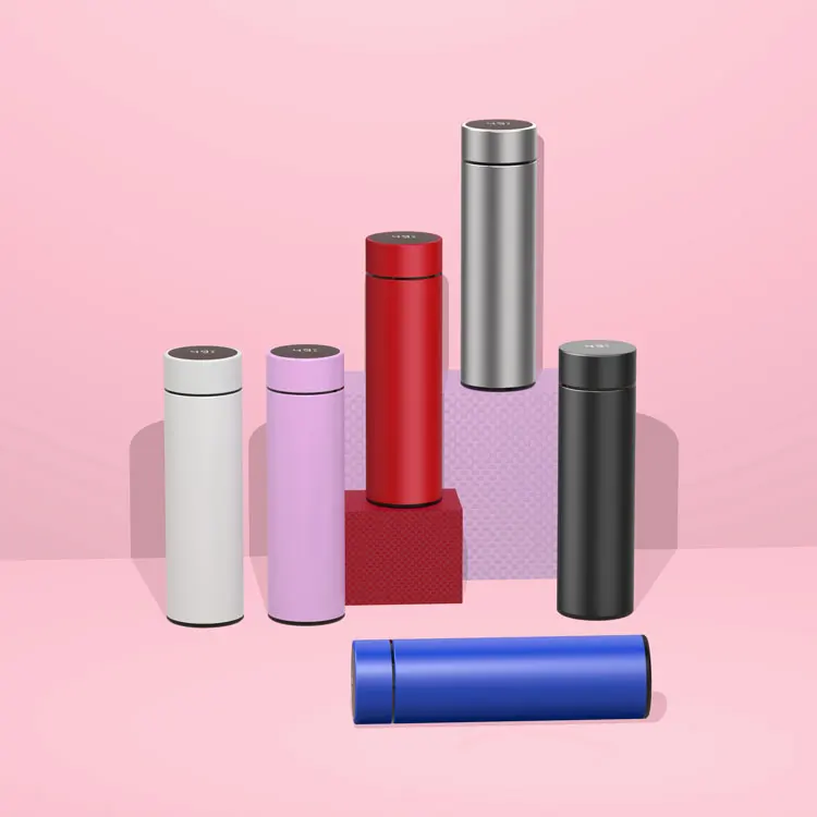 Wholesale custom student water bottle 500ml double-layer stainless steel thermos tumbler straight flask