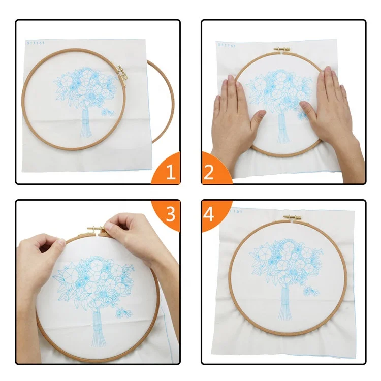 
Wholesales 7 inch Cross Stitch Accessory Wooden Embroidery Frame DIY Craft Tools Kit Hoops Frame Embroidery 