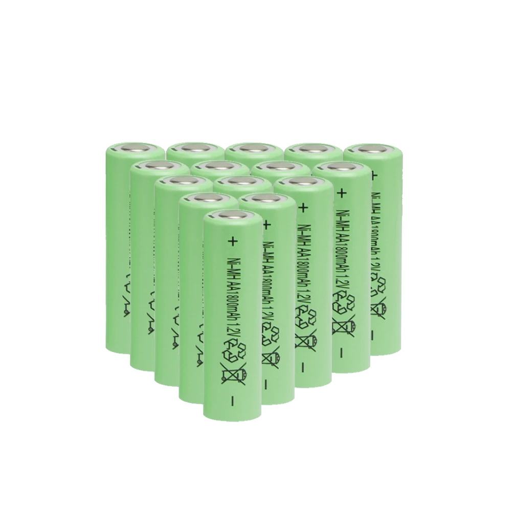 Factory Direct Hr6 1.2v Ready To Use Flat Top Nimh Ni-mh Aa 1800mah 2500mah Rechargeable Batteries With Ce