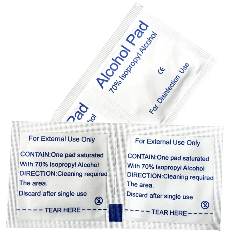 OEM ODM Disposable Nonwoven Cleaning Antibacterial 70% Isopropyl Alcohol Prep Pad Wet Wipes