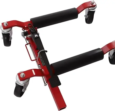 Car Wheel Dolly, Heavy Duty Self Loading Dolly Car Vehicle Positioning Hydraulic Tire Jack with Foot Pedal for Parking Lots