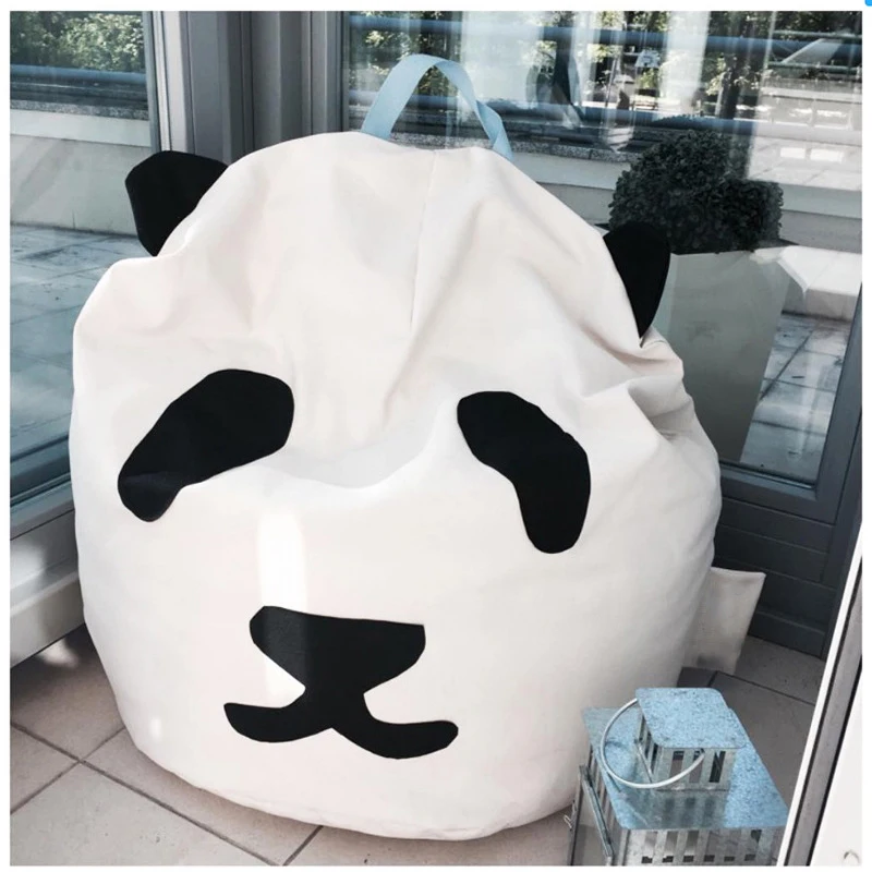 Animal Storage Cute Panda Bean Bag Chair Lazy Sofa For Kids