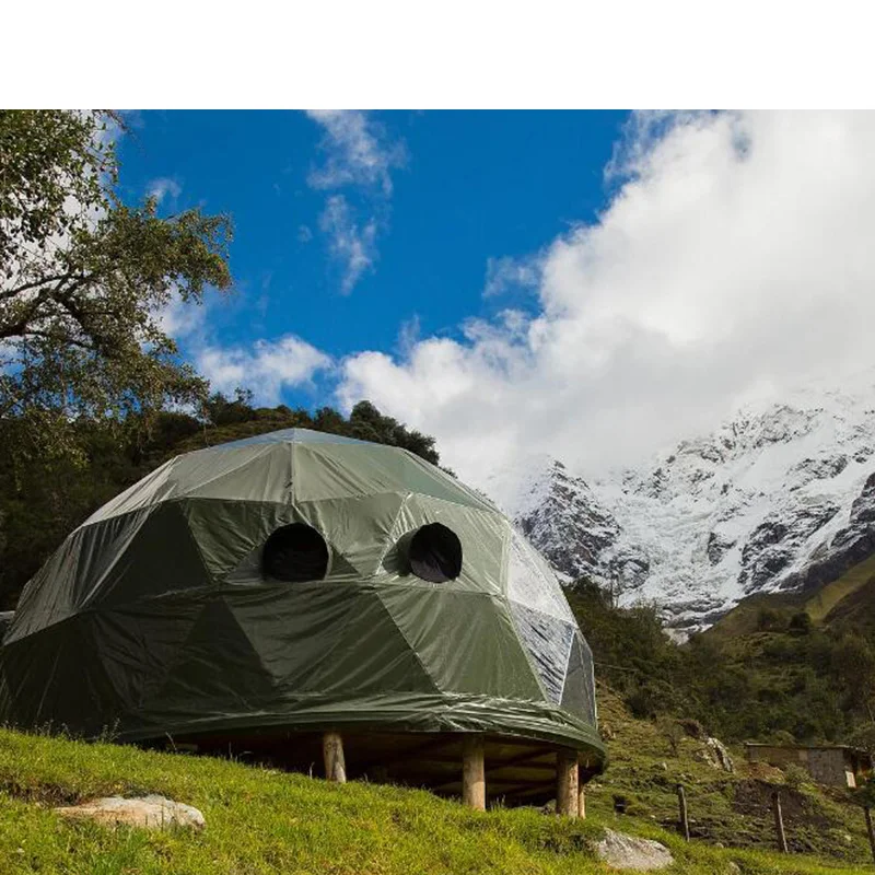 8 m Luxury Eco Geodesic Dome Pavilion Round House Hotel Tent For Resort