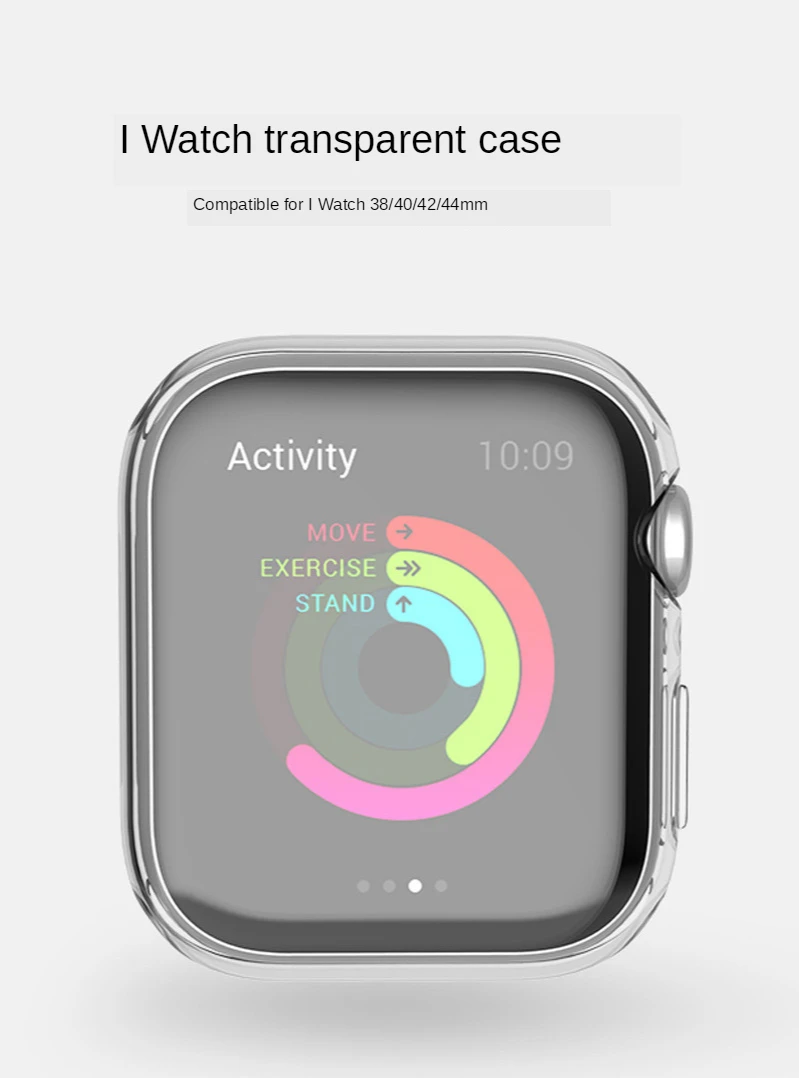  Прозрачный чехол для Apple Watch Series 3 2 1 38 мм 42 360 полностью мягкий прозрачный защитный из ТПУ iWatch 4/5 44