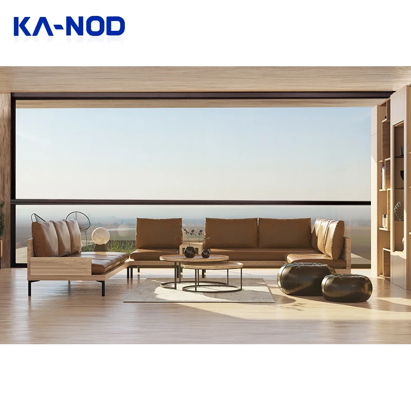 Customized Aluminium Glass Vertical Sliding Windows Electric Lifting Window