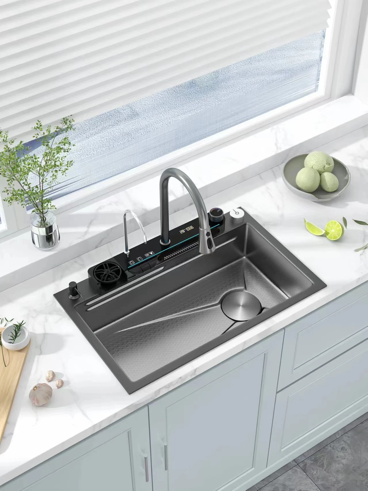 2024 Moden Kitchen Sink New Stainless Steel Smart And Large Sink Home Utility sink Multifunctional Faucet