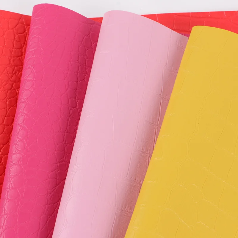 PVC Synthetic Vinyl Foiled Crocodile Faux Leather Rolls For Making Bags Wallet Gift box