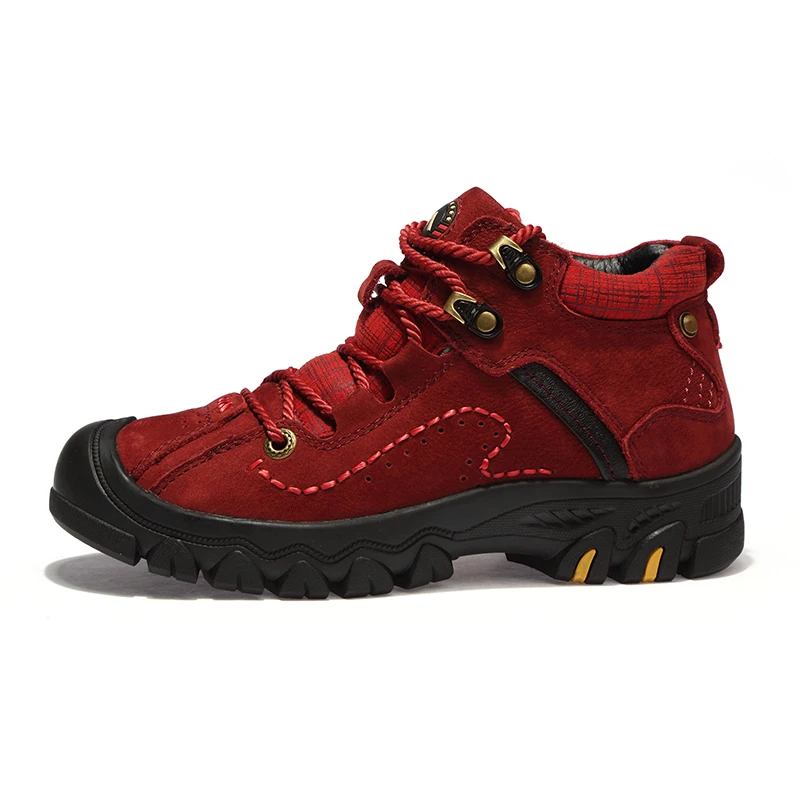 High quality outdoor sneaker rubber sole safety waterproof climbing sports trekking trainers tennis solomon hiking shoes for men