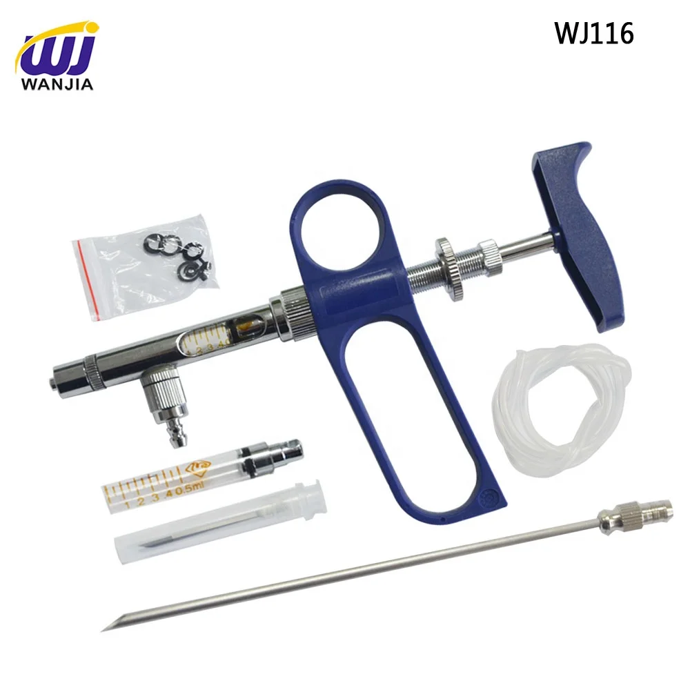WJ116Veterinary syringe for fowl, Small dose poultry vaccinator chicken automatic vaccine syringe