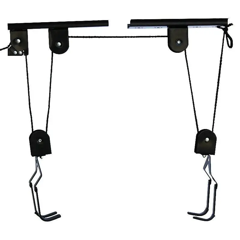 Bicycle Wall Rack Garage Pulley Rack Hanging Strap Ceiling Mounted Bike Lift Ceiling Rack Bike Accessories