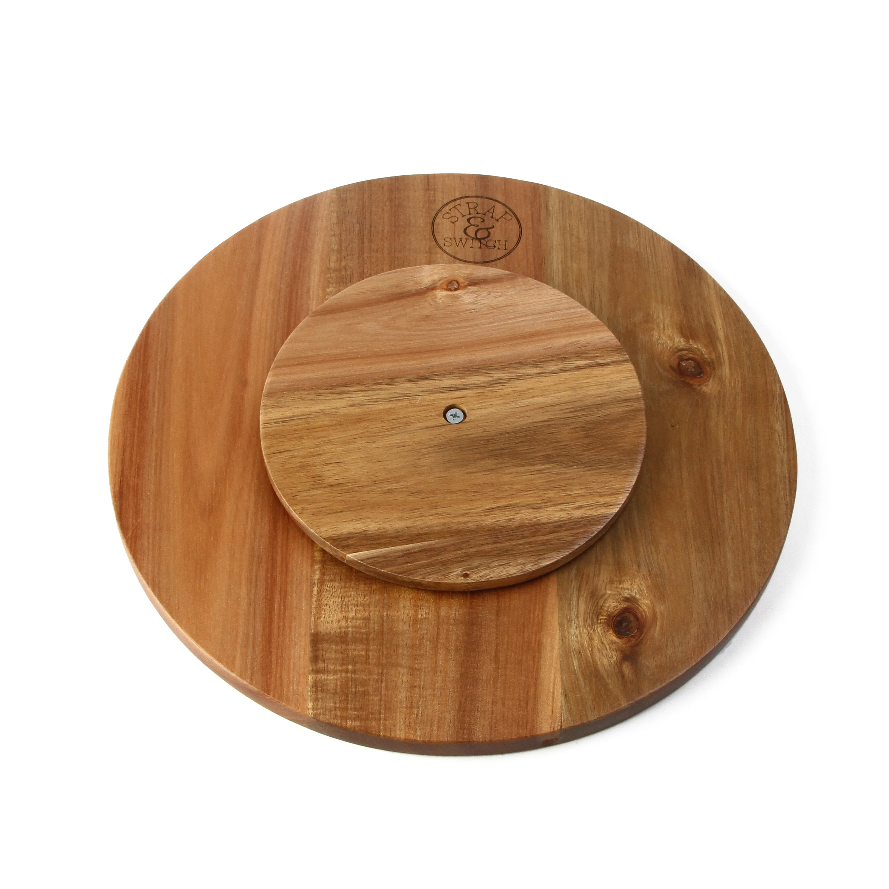 natural wood lazy susan