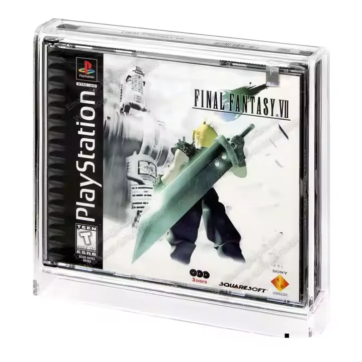 Perspex Clear Playstation 2 Disc CD Game B PS one Video Box Multi акриловый футляр для хранения игр протектор