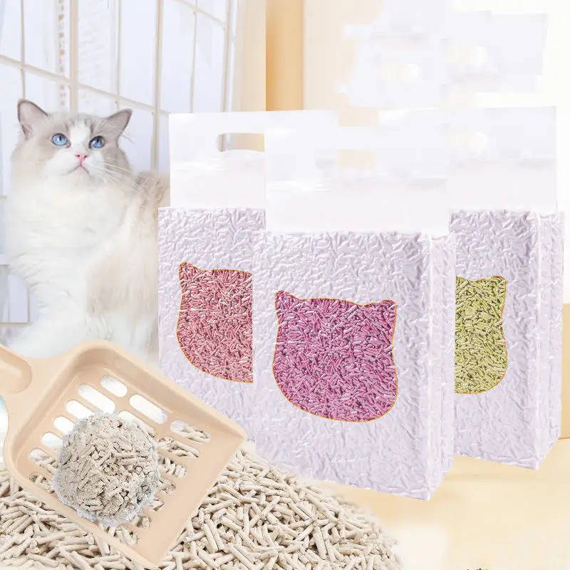 Arena Para Gatos Aglutinante Odor Eliminator 10L Walnut Shell Pea Corn Cassava Polymer Tofu Beads Cat Litter Sand For Cat Coffee