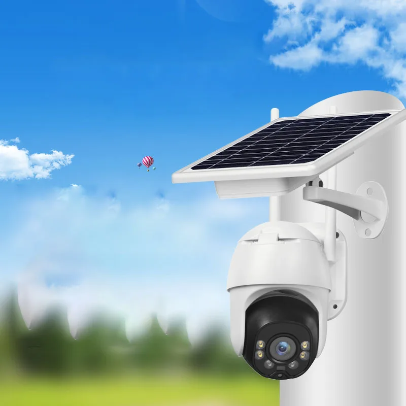 1080p Smart Rotating Surveillance Night Vision Low Powered Cctv System Camera Sim Card Solar Camera
