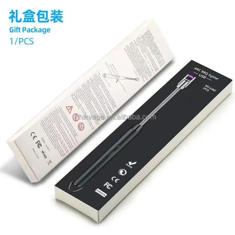Multi-Function Arc Lighter Single Plasma Lighters Rechargeable USB Electric BBQ Lighter for Kitchen Candle
