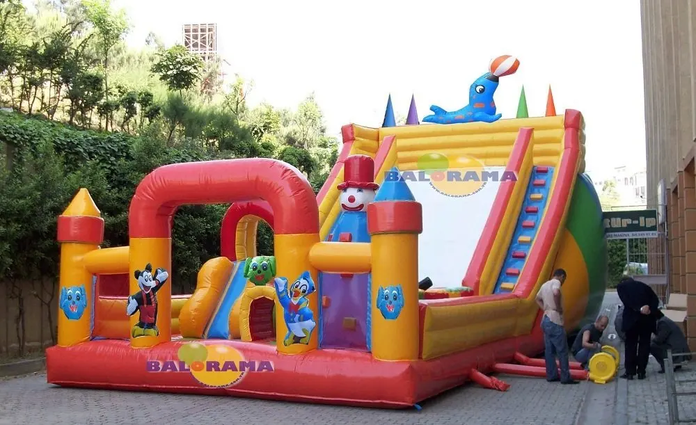Outdoor big inflatable playground equipment, funcity playground, large inflatable dolphin park