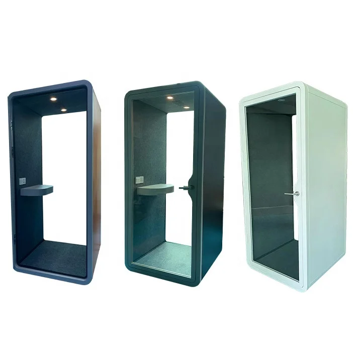 JLJ Office Building Telephone Booth Customization Office Sound Proof Phone Booth square Shape Meeting