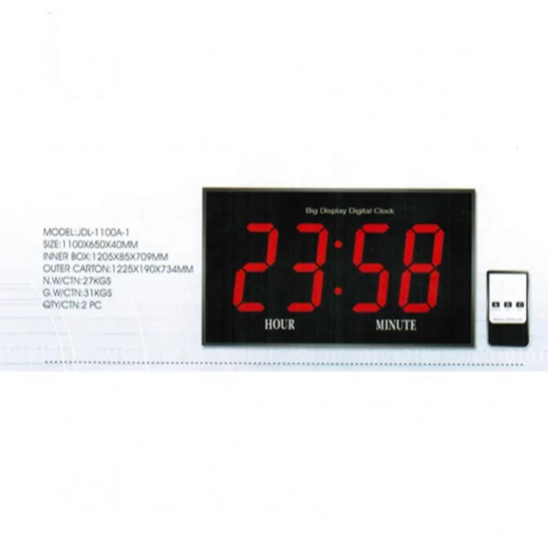 LED digital radio controlled electronic time clock
