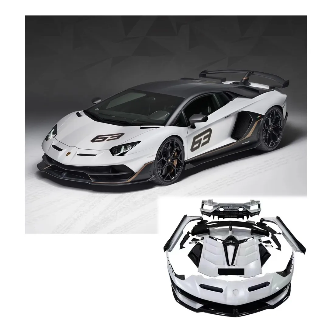 SVJ Style Carbon Fiber Body Kit For Lamborghini Aventador LP700 LP740 LP750 Front Rear Bumpers