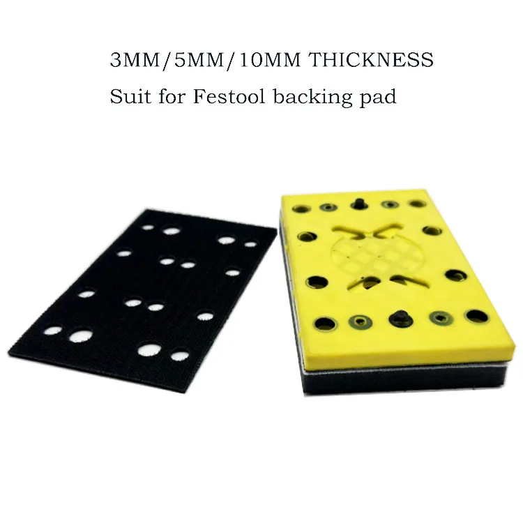 80*130mm 16 Holes Soft Interface Hook and Loop Sanding Cushion Sponge Protective Protection Pad for  489252 RTS 400