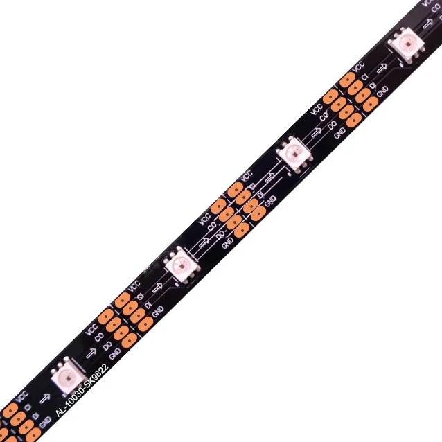 5v Sk9822 30leds/m Flexible Programmable Black pcb Digital Pixel Led Strip