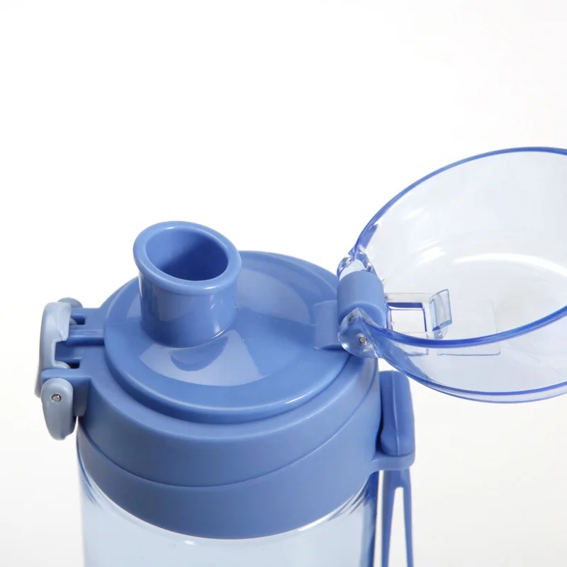 
Custom 620ml Travel Leakproof BPA Plastic Lid Silicone Handle Tritan PC Drinking Water Bottle with One Touch 