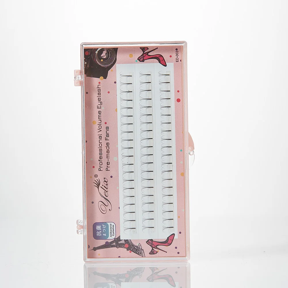 Yelix High Quality Russian Volume Lashes Long Stem Premade Fan Eyelash Extension for Manufacturers