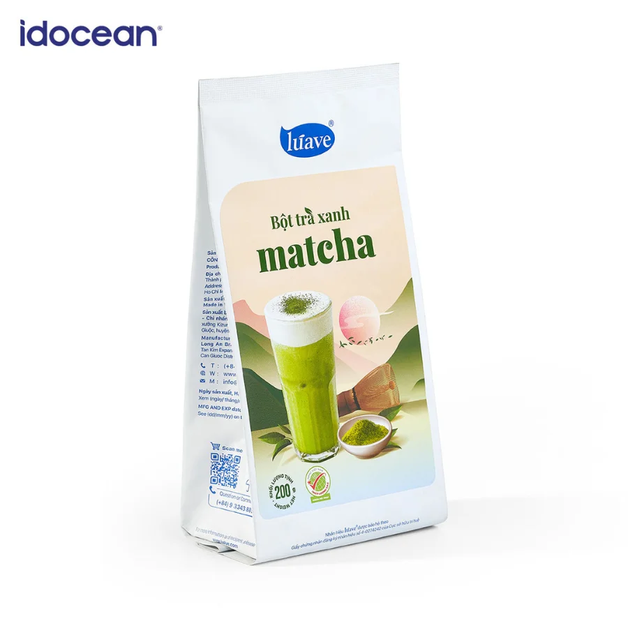 Top Selling 100% Pure Matcha Green Tea Powder Organic Food FSMA Certificate Bag Packaging Vietnamese Manufacturer Private Label
