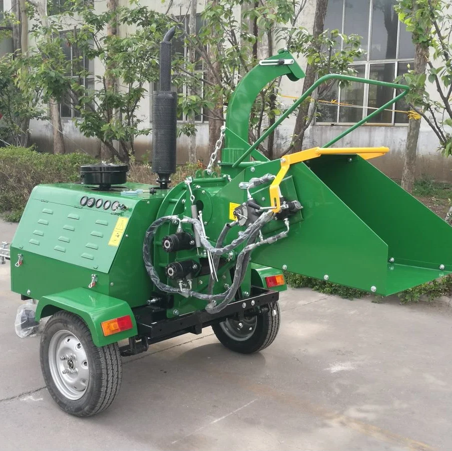 WCS-40HP дизельная дробилка для древесных отходов из шифона и удлиненным шлейфом Шредер