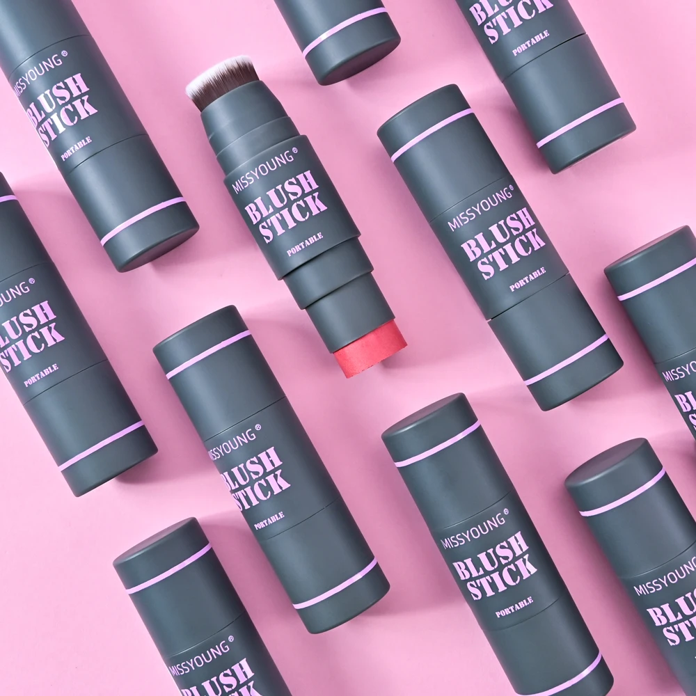 Крем румяна для макияжа Румяна Роза Румяна с логотипом сердце Румяна палочка изменение цвета