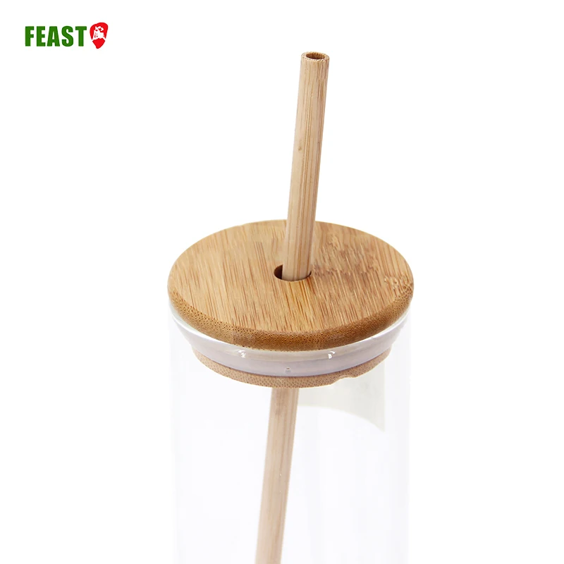 Wide Mouth Reusable Cups Fast Delivery Silicone Sleeve Glass Water Cup Bamboo Lid Glass Bottle With Bamboo Straw