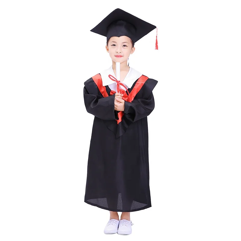 Factory Kindergarten Graduation Gown Cap Tassel Set with for Kid Grad Gift