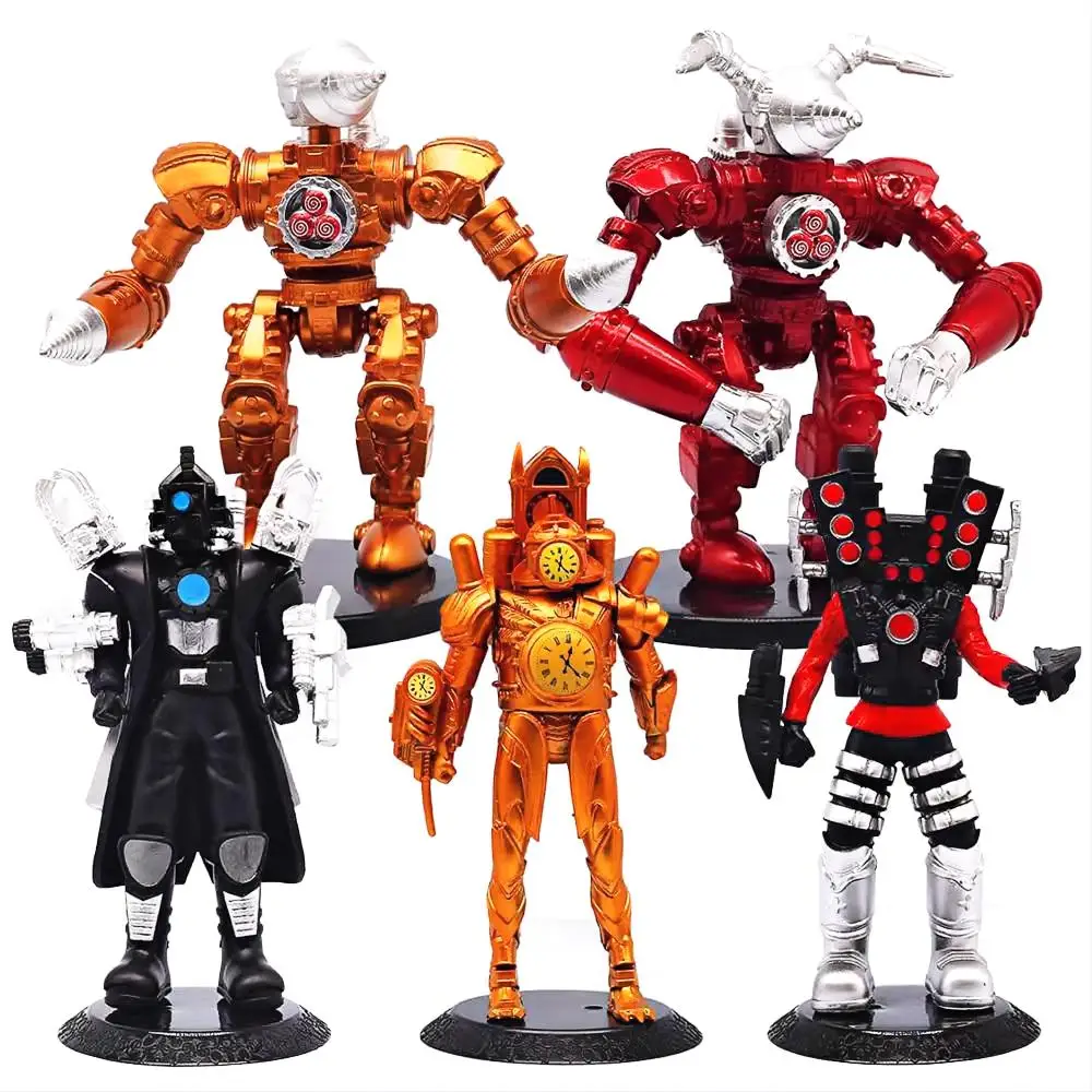 Toilet person, monitor , mechanical version, drill , clock , figurine Ornament model