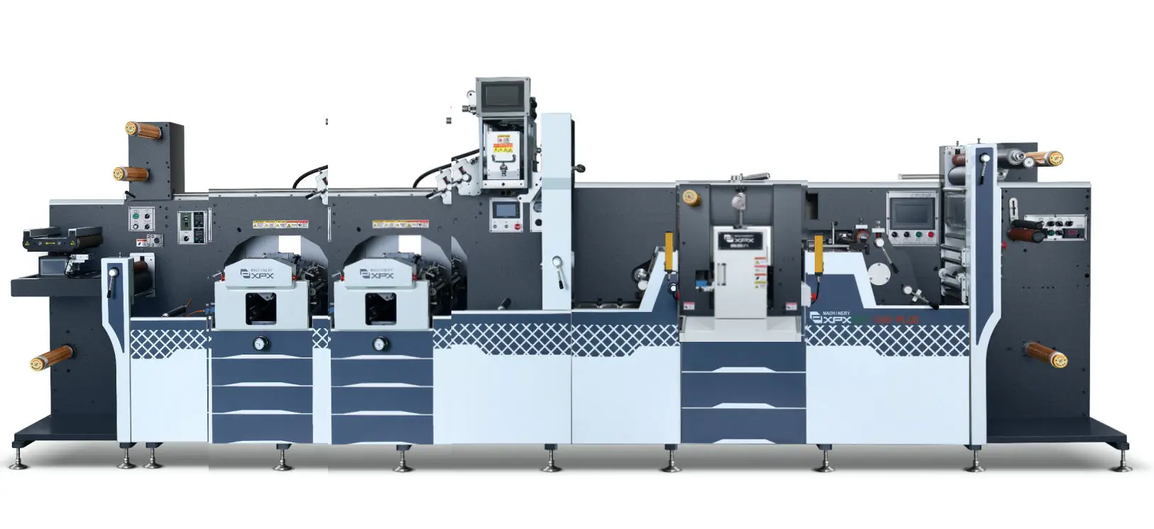 XPX MDC-360-plus flexo station hot foil stamping flatbed die cut machine  for sticker label making