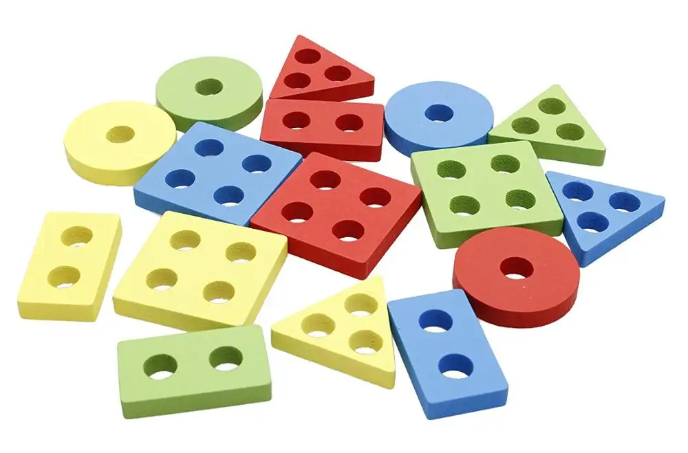 Fast Delivery Geometric Shapes Wooden Toys Eco Friendly Wooden Math Toys