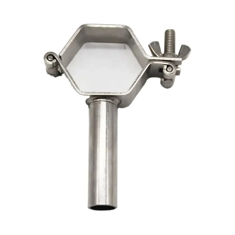 Top Quality Sanitary Stainless Steel SS304 Hexagon Pipe Fitting Holder Clamp With Low Price