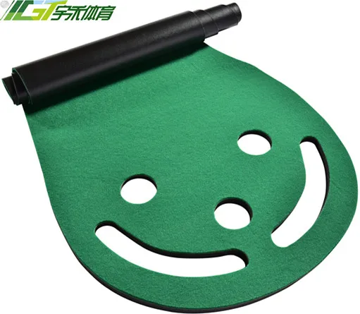 3x9 Kidney Golf Putting Green Mats Set for  Training Aid Put Cup , Practicing Putting Green Carpet