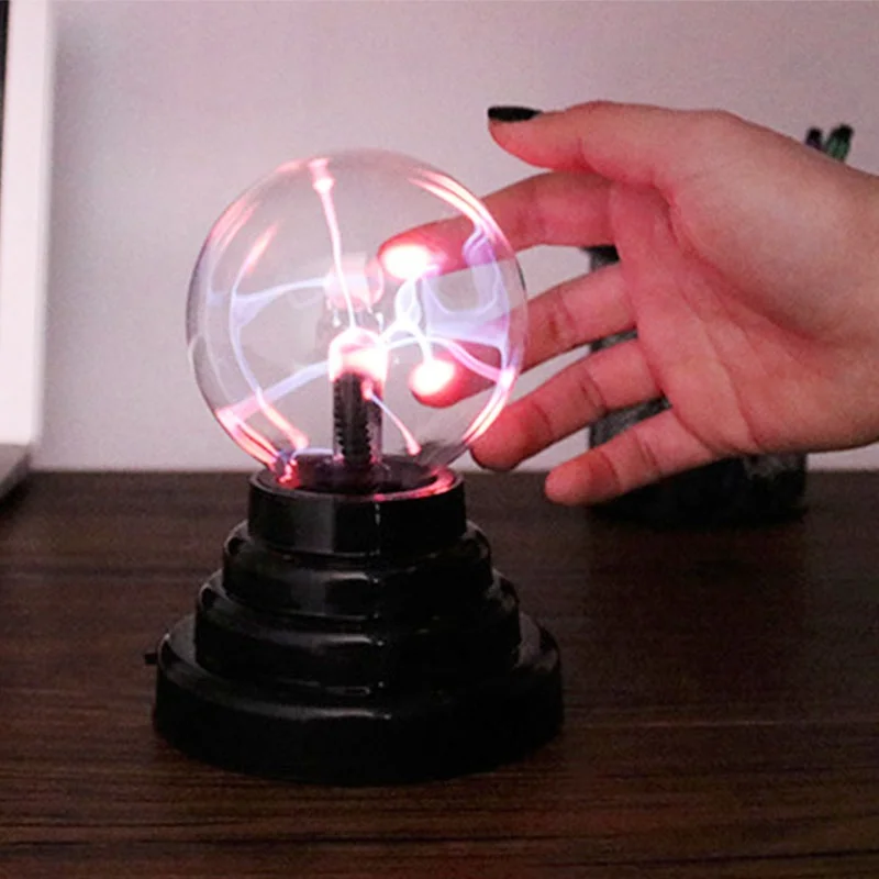 Usb or Battery-powered  Glass Ball  Mini Plasma Tube Lamp Magic Electrostatic Ion Ball  Plasma Lamp Night Light