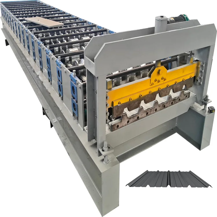 Trapezoidal roofing sheet roll forming machine iron roof sheet roll forming machine