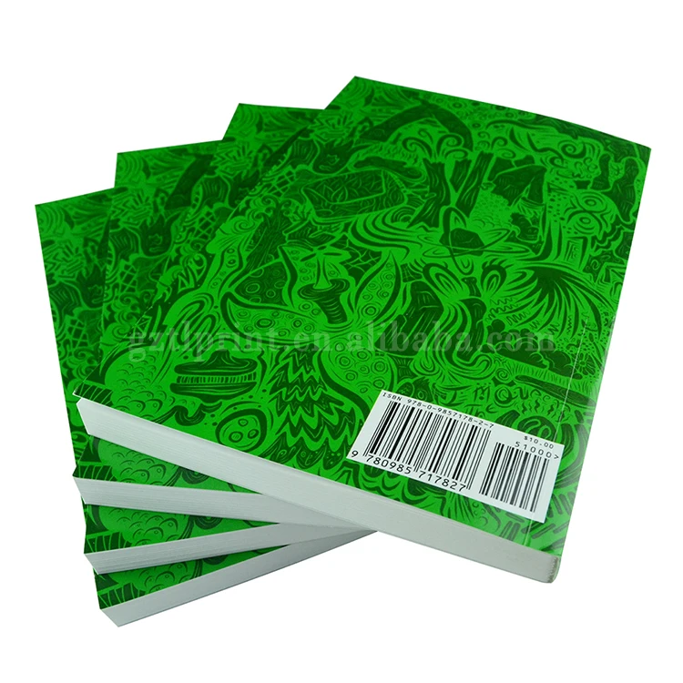 
China offset printing factory cheap price novel softcover book printing with embossed/debossed 