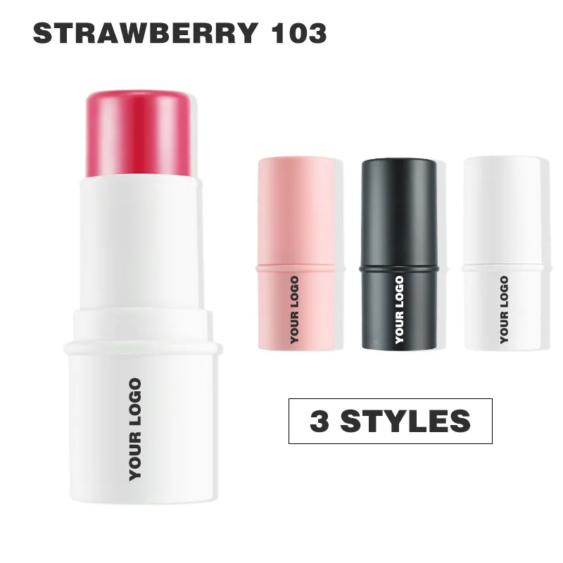 Multi-functional 8 Color Cream Blush Stick White Tinted Moisturiser Creamy Private Label Stick Blush