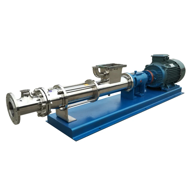 single screw pump for Chocolate fruit jam high pressure screw pumps Food Grade Stainless Steel Pumps with Hopper factory price