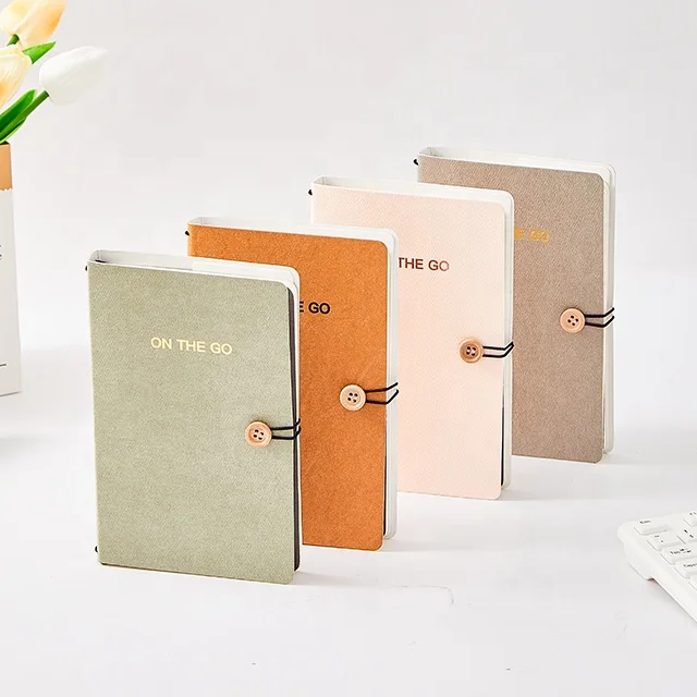 Wholesale Washed Kraft Cover Eco Friendly Notebooks With Buckle for Business Office And Students